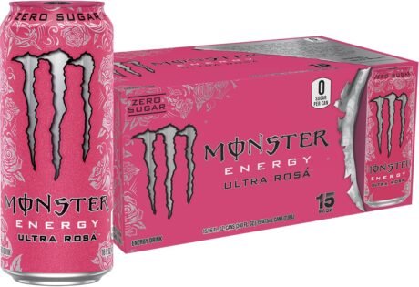 Clearance Sale – Monster Energy Ultra Rosa. Sugar Free Energy Drink. 16 Ounce (Pack of 15)